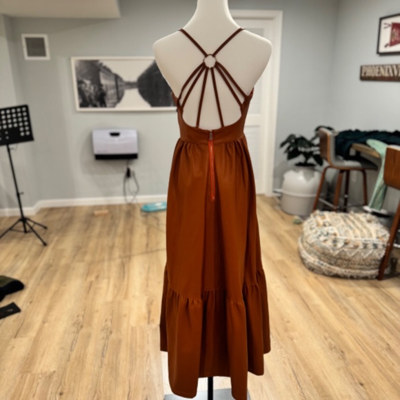 PIlcro faux leather structured dress size 2 - Picture 5 of 9